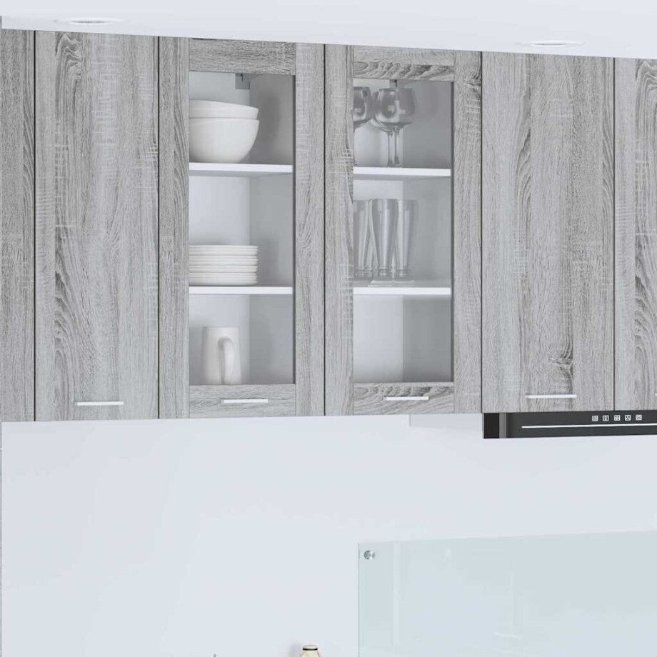 vidaXL Hangkast met opslag Grijs Sonoma 40 x 31 x 80 cm Bewerkt hout vidaXL Hangkast met opslag Grijs Sonoma 40 x 31 x 80 cm Bewerkt hout afbeelding 1