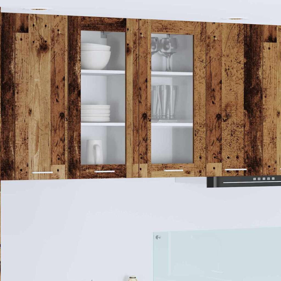 vidaXL Hangkast met opslag Oudhout 40 x 31 x 80 cm Bewerkt hout vidaXL Hangkast met opslag Oudhout 40 x 31 x 80 cm Bewerkt hout afbeelding 1