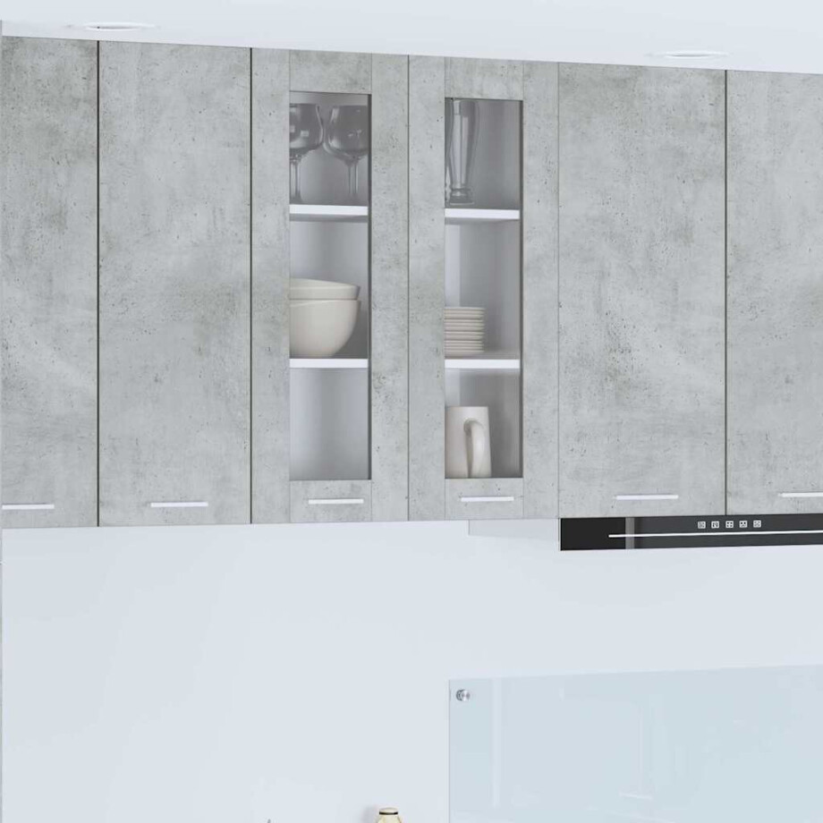 vidaXL Hangkast Riga Beton Grijs 60 x 31 x 80 cm Bewerkt hout vidaXL Hangkast Riga Beton Grijs 60 x 31 x 80 cm Bewerkt hout afbeelding 1