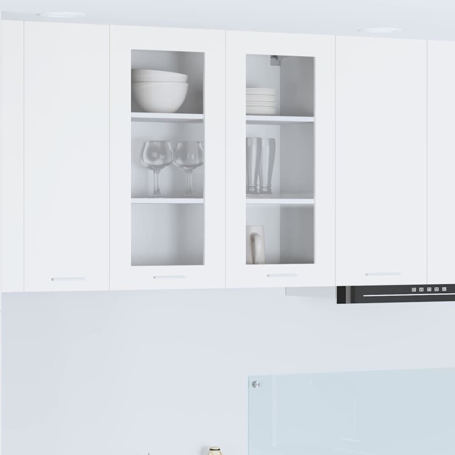 vidaXL Hangkast met plank Riga Wit 80 x 31 x 80 cm Bewerkt hout vidaXL Hangkast met plank Riga Wit 80 x 31 x 80 cm Bewerkt hout afbeelding 1