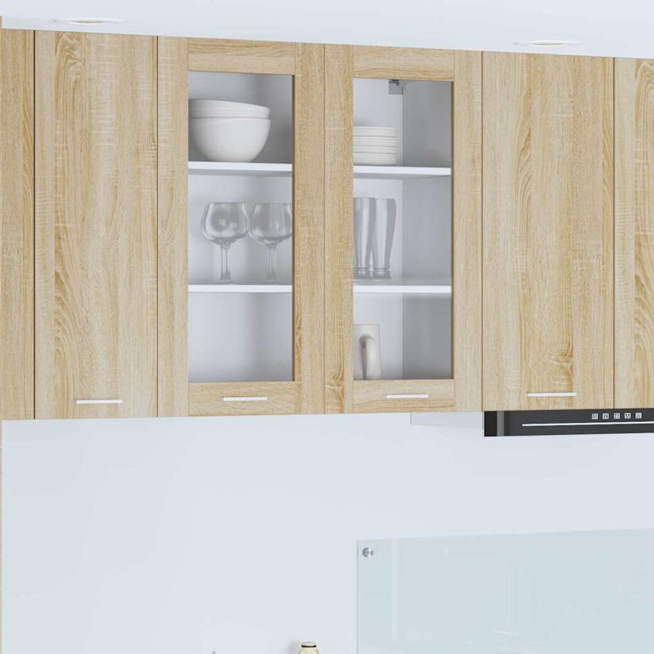 vidaXL Hangkast met opslag Sonoma Eiken 80 x 31 x 80 cm Bewerkt hout vidaXL Hangkast met opslag Sonoma Eiken 80 x 31 x 80 cm Bewerkt hout afbeelding 1