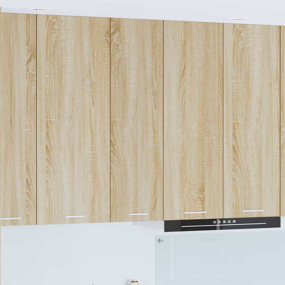 vidaXL Hangkast met opslag Sonoma Eiken 30 x 31 x 100 cm Bewerkt hout afbeelding 1