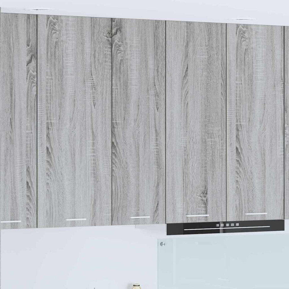 vidaXL Hangkast met opslag Grijs Sonoma 30 x 31 x 100 cm Bewerkt hout afbeelding 1
