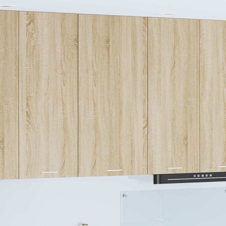 vidaXL Hangkast Riga Sonoma Eik en Wit 50 x 31 x 100 cm Bewerkt hout vidaXL Hangkast Riga Sonoma Eik en Wit 50 x 31 x 100 cm Bewerkt hout afbeelding 1