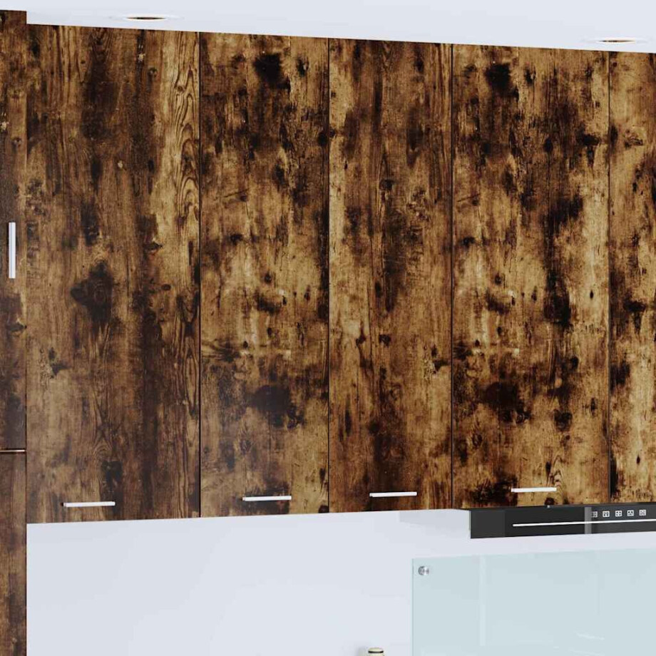 vidaXL Hangkast met opslag Gerookt eiken 60 x 31 x 100 cm Bewerkt hout vidaXL Hangkast met opslag Gerookt eiken 60 x 31 x 100 cm Bewerkt hout afbeelding 1