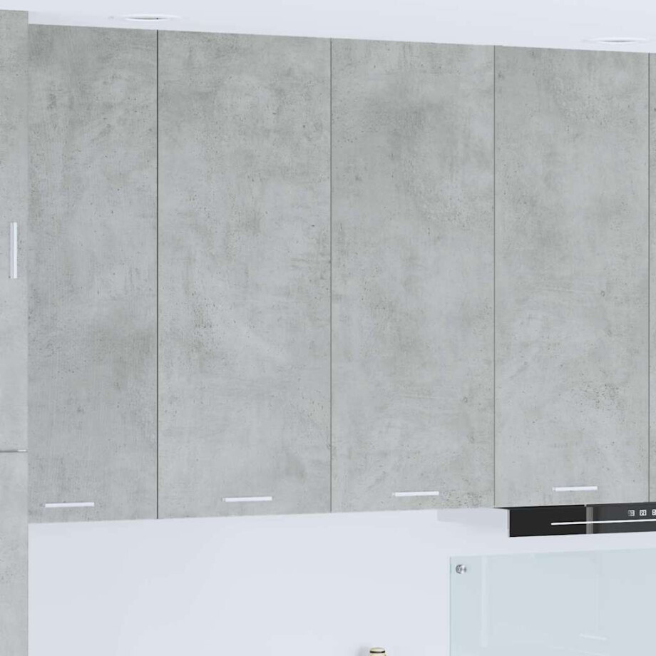 vidaXL Hangkast met opslag Beton Grijs 80 x 31 x 100 cm Bewerkt hout afbeelding 1