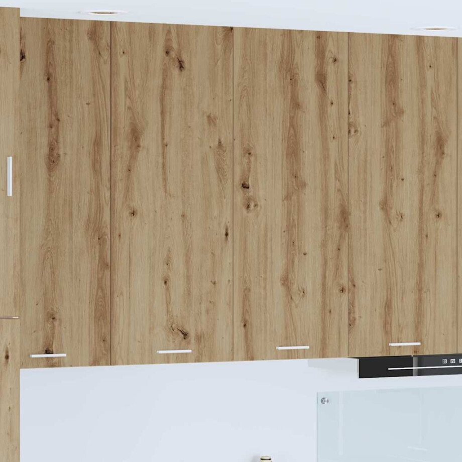 vidaXL Hangkast met opslag Artisan Eiken 80 x 31 x 100 cm Bewerkt hout afbeelding 1