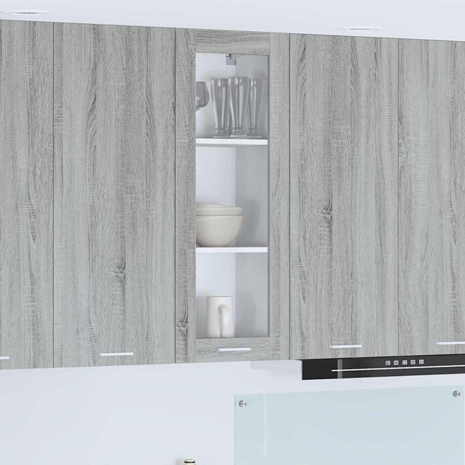 vidaXL Hangkast met opslag Grijs Sonoma 40 x 31 x 100 cm Bewerkt hout vidaXL Hangkast met opslag Grijs Sonoma 40 x 31 x 100 cm Bewerkt hout afbeelding 1