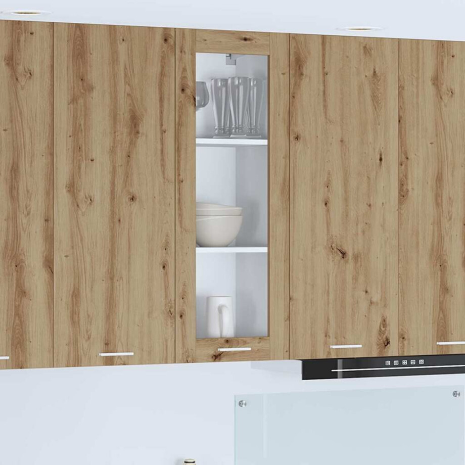 vidaXL Hangkast met opslag Artisan Eiken 40 x 31 x 100 cm Bewerkt hout afbeelding 1