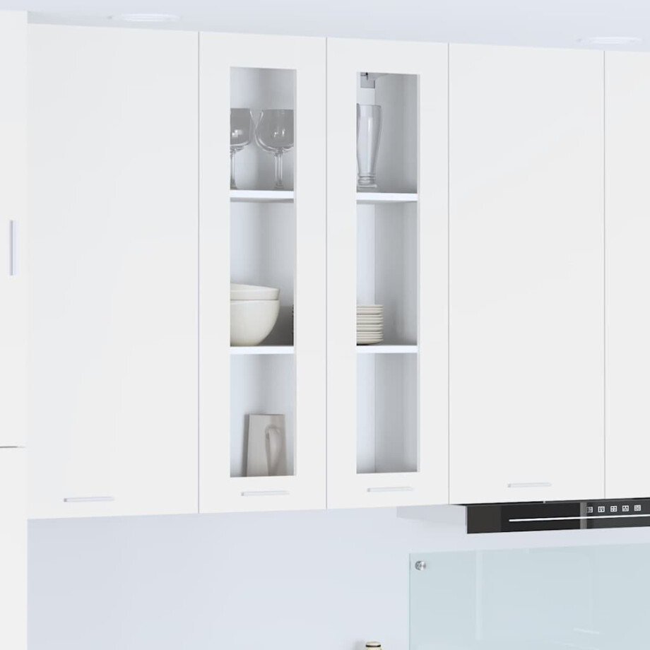 vidaXL Hangkast met opslag Wit 60 x 31 x 100 cm Bewerkt hout afbeelding 1