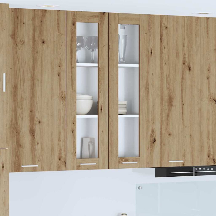 vidaXL Hangkast met opslag Artisan Eiken 60 x 31 x 100 cm Bewerkt hout afbeelding 1