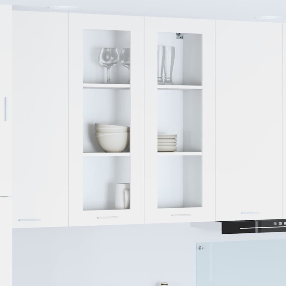 vidaXL Hangkast met opslag Wit 80 x 31 x 100 cm Bewerkt hout vidaXL Hangkast met opslag Wit 80 x 31 x 100 cm Bewerkt hout afbeelding 1