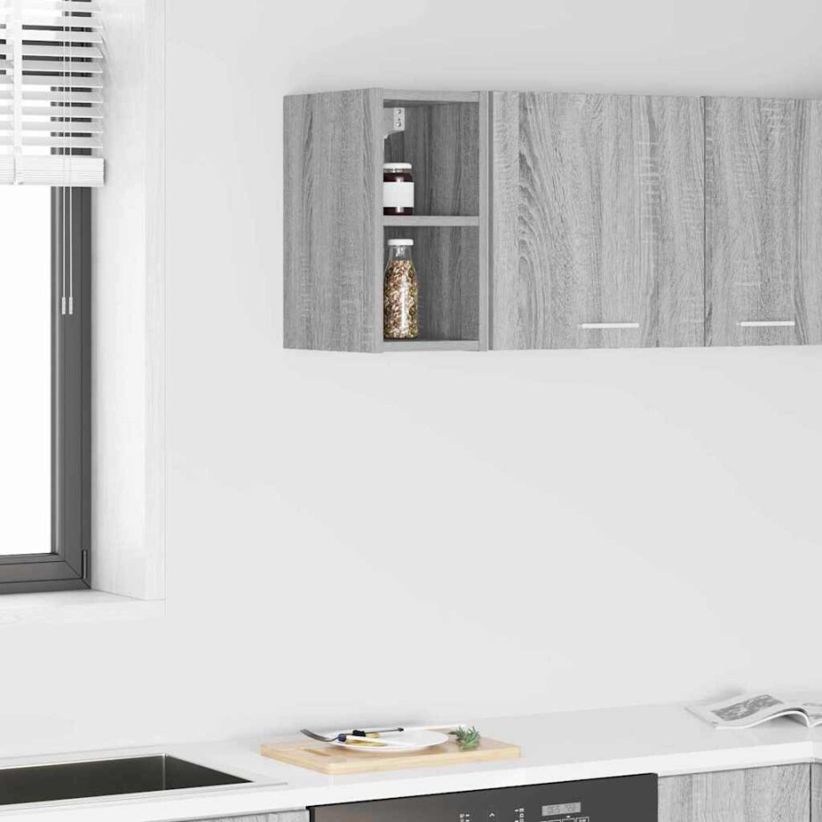 vidaXL Hangkast met opslag Grijs Sonoma 20 x 29,5 x 40 cm Bewerkt hout afbeelding 1