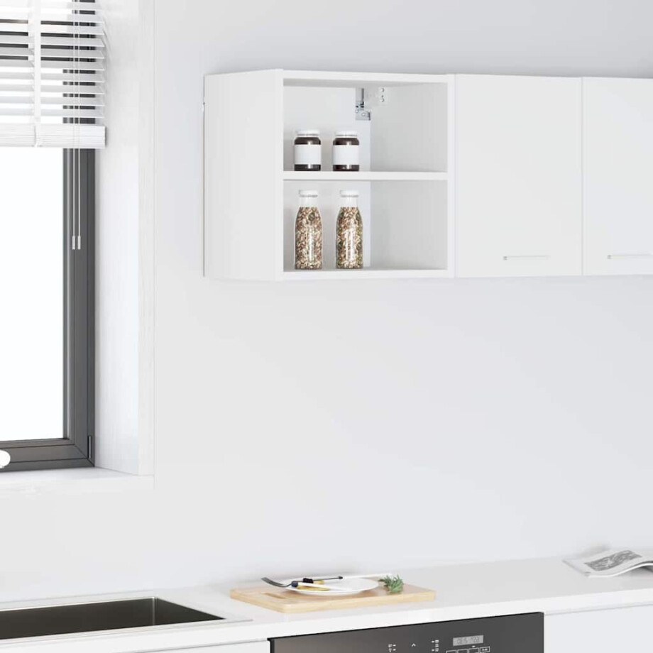vidaXL Hangkast met opslag Wit 40 x 29,5 x 40 cm Bewerkt hout vidaXL Hangkast met opslag Wit 40 x 29,5 x 40 cm Bewerkt hout afbeelding 1