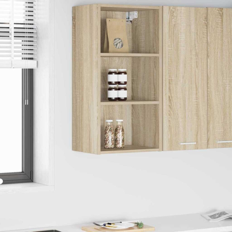 vidaXL Hangkast met opslag Sonoma Eiken 40 x 29,5 x 80 cm Bewerkt hout vidaXL Hangkast met opslag Sonoma Eiken 40 x 29,5 x 80 cm Bewerkt hout afbeelding 1