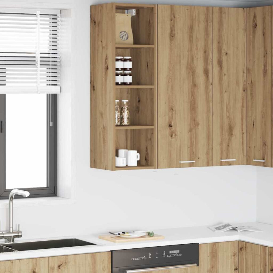 vidaXL Hangkast Artisan Eiken 30 x 29,5 x 100 cm Bewerkt hout vidaXL Hangkast Artisan Eiken 30 x 29,5 x 100 cm Bewerkt hout afbeelding 1
