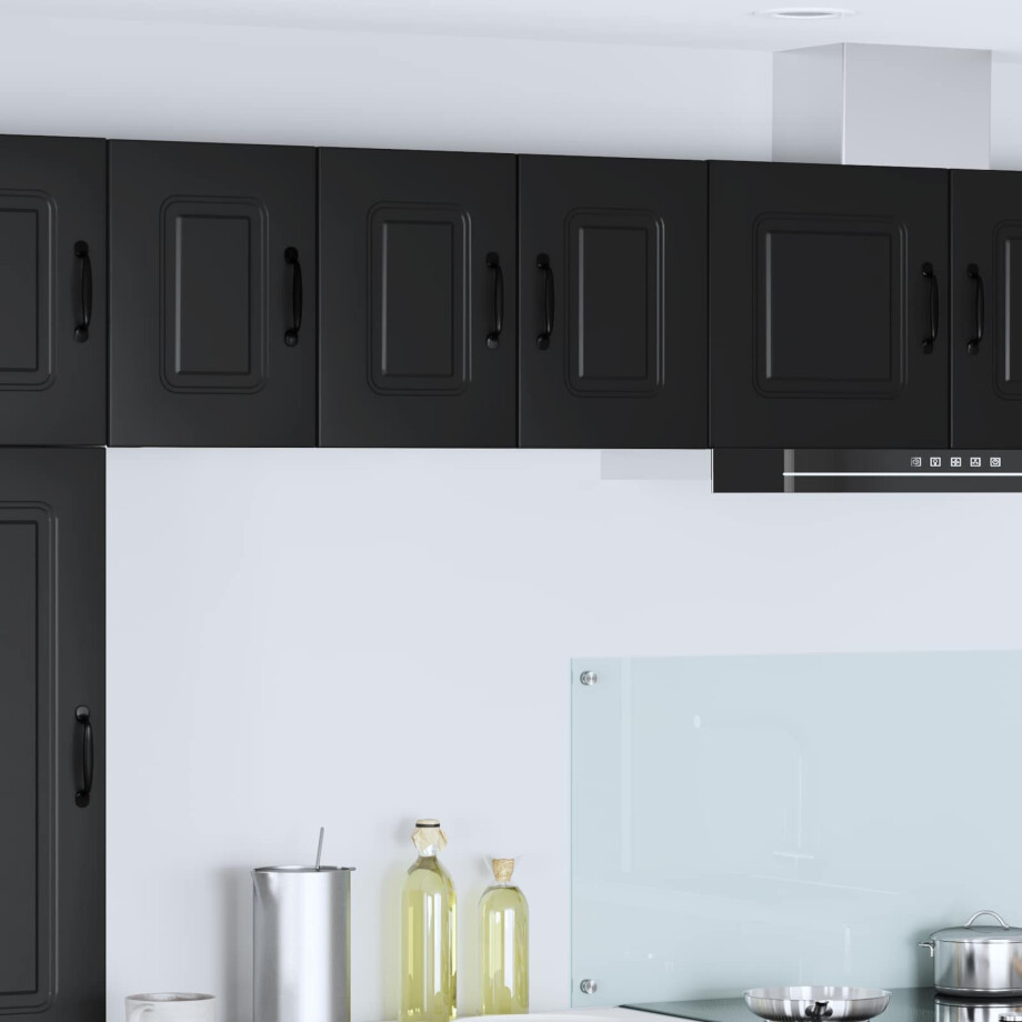 vidaXL Vaatwasserpaneel Kalmar Zwart 30 x 31 x 40 cm Bewerkt hout afbeelding 1
