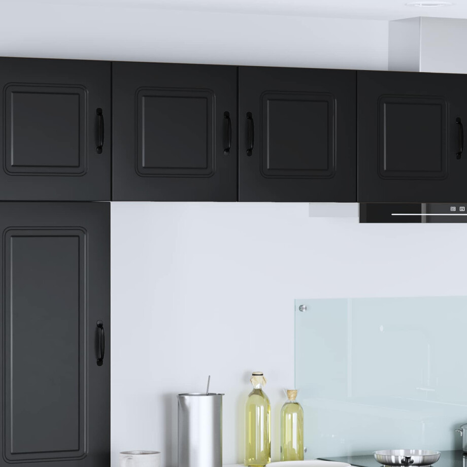 vidaXL Vaatwasserpaneel Kalmar Zwart 40 x 31 x 40 cm Bewerkt hout afbeelding 1