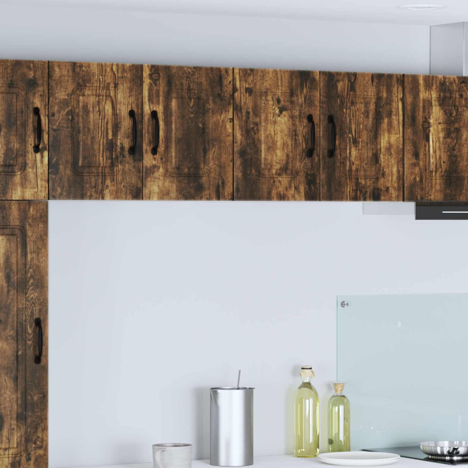 vidaXL Keukenkast 2 pcs Gerookt eiken 60 x 31 x 40 cm Bewerkt hout vidaXL Keukenkast 2 pcs Gerookt eiken 60 x 31 x 40 cm Bewerkt hout afbeelding 1