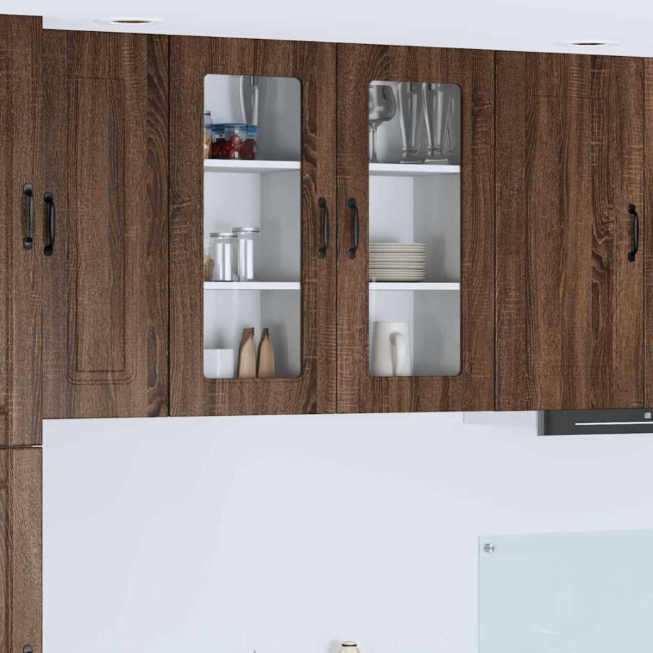vidaXL Vaatwasserpaneel Kalmar Bruin Eiken 40 x 31 x 80 cm afbeelding 1