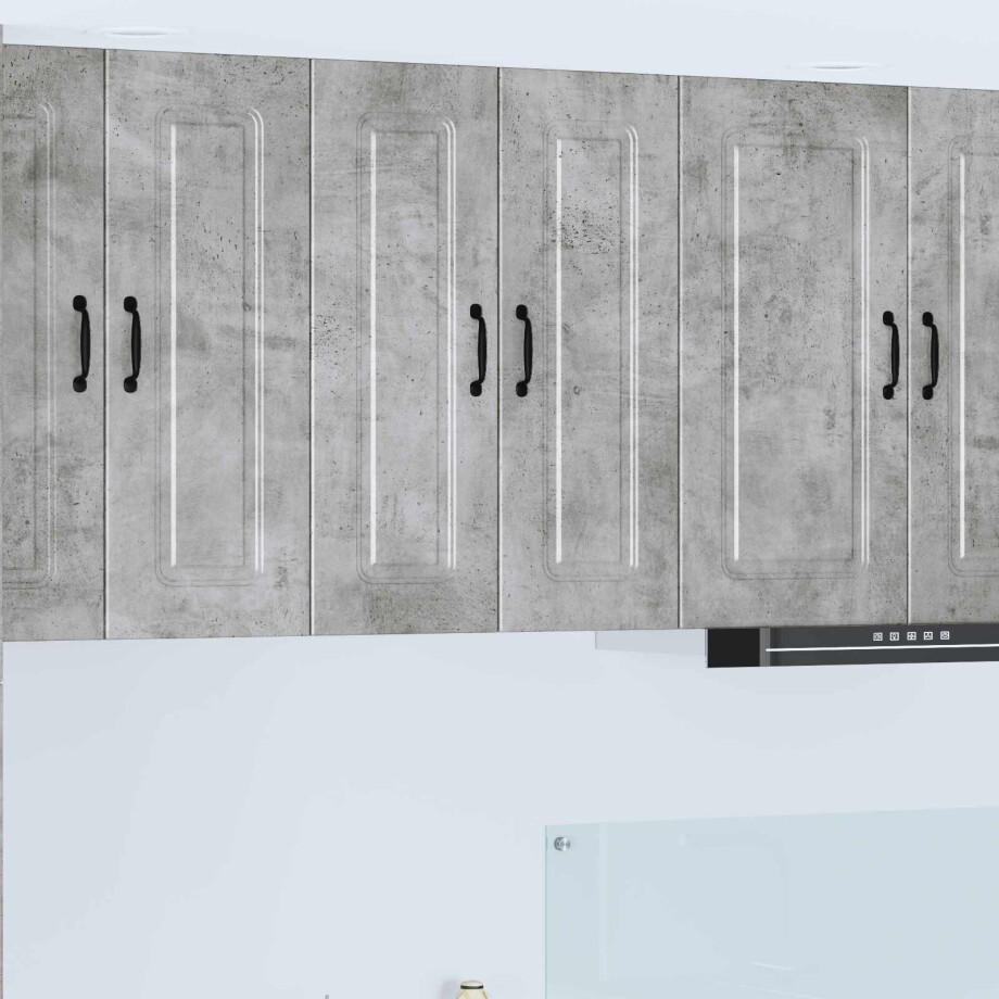 vidaXL Vaatwasserpaneel met opslag Kalmar Beton Grijs 60 x 31 x 80 cm afbeelding 1