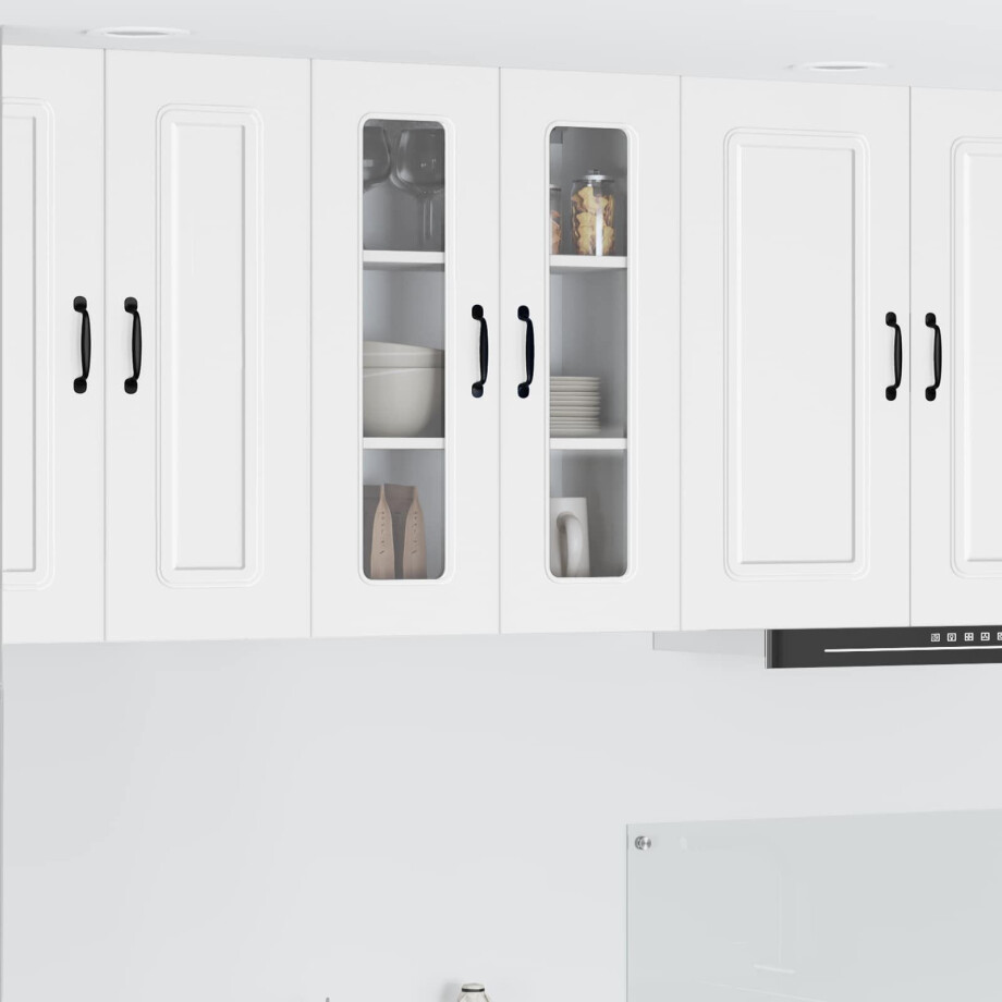 vidaXL Vaatwasserpaneel Kalmar Wit 60 x 31 x 80 cm Bewerkt hout afbeelding 1