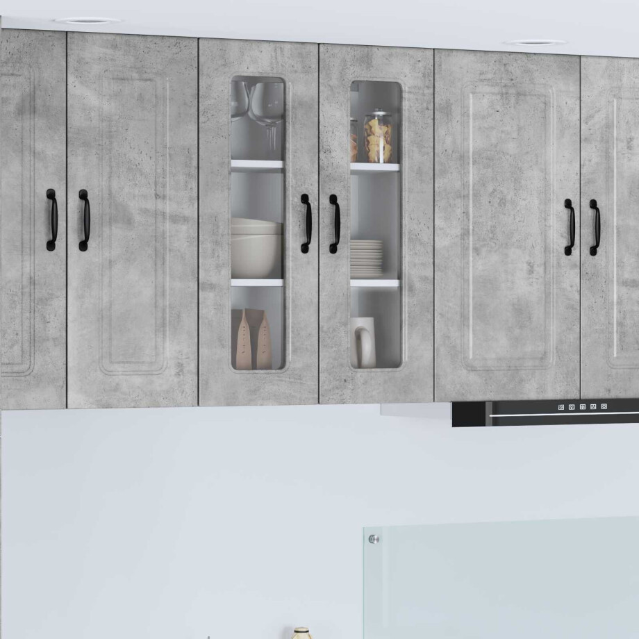 vidaXL Vaatwasserpaneel Kalmar Beton Grijs 60 x 31 x 80 cm afbeelding 1