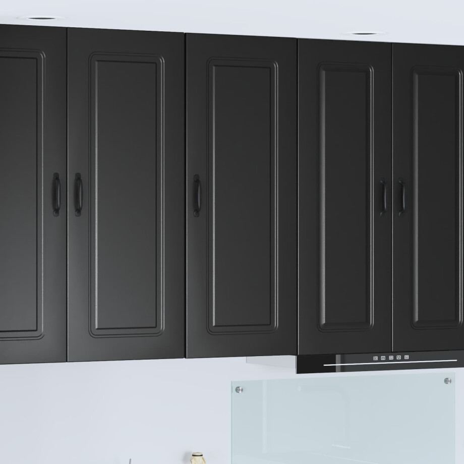 vidaXL Vaatwasserpaneel Kalmar Zwart 40 x 31 x 100 cm Bewerkt hout afbeelding 1