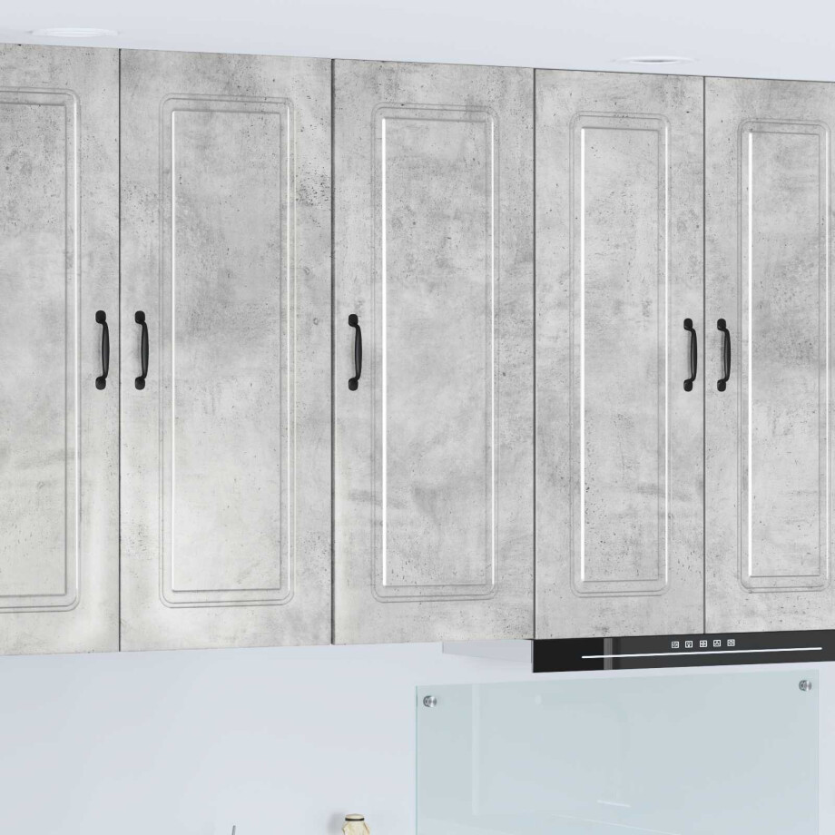 vidaXL Vaatwasserpaneel Kalmar Beton Grijs 40 x 31 x 100 cm afbeelding 1