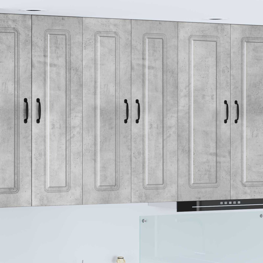 vidaXL Vaatwasserpaneel Kalmar Beton Grijs 60 x 31 x 100 cm afbeelding 1