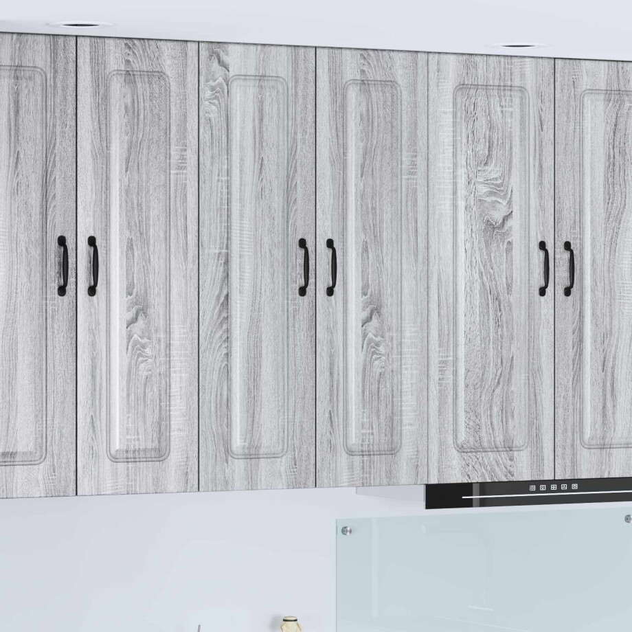 vidaXL Keukenkast Kalmar Grijs Sonoma 60 x 31 x 100 cm Bewerkt hout afbeelding 1
