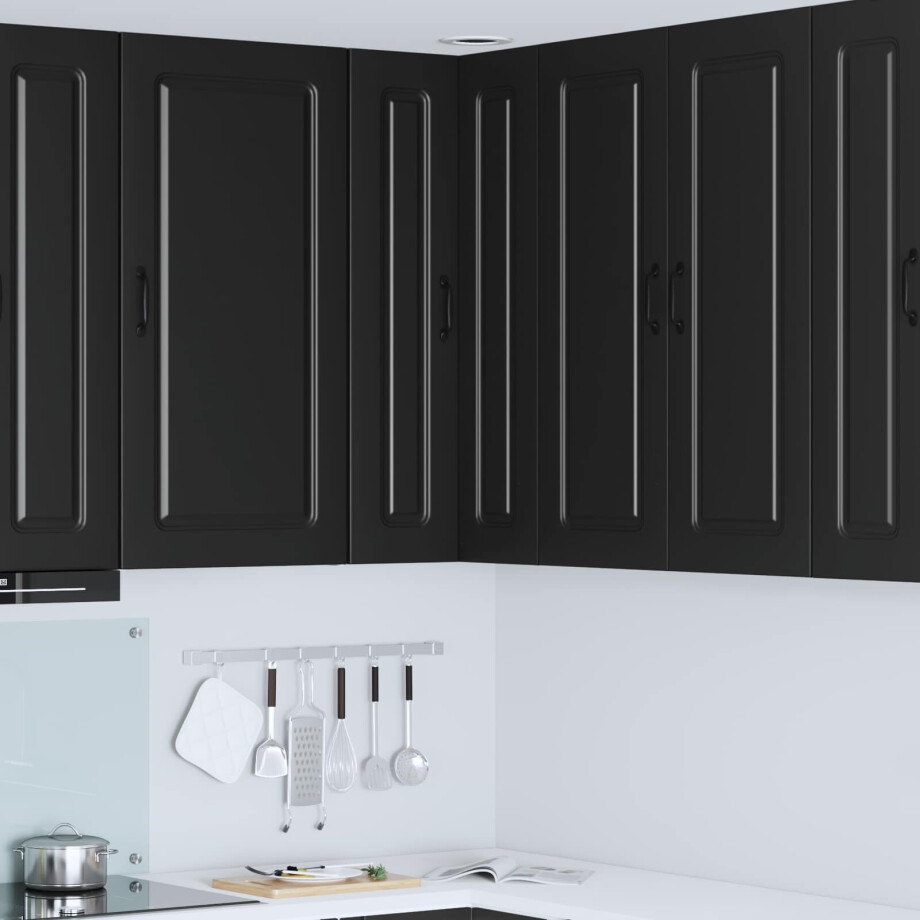 vidaXL Vaatwasserpaneel Kalmar Zwart 57 x 57 x 100 cm Bewerkt hout afbeelding 1