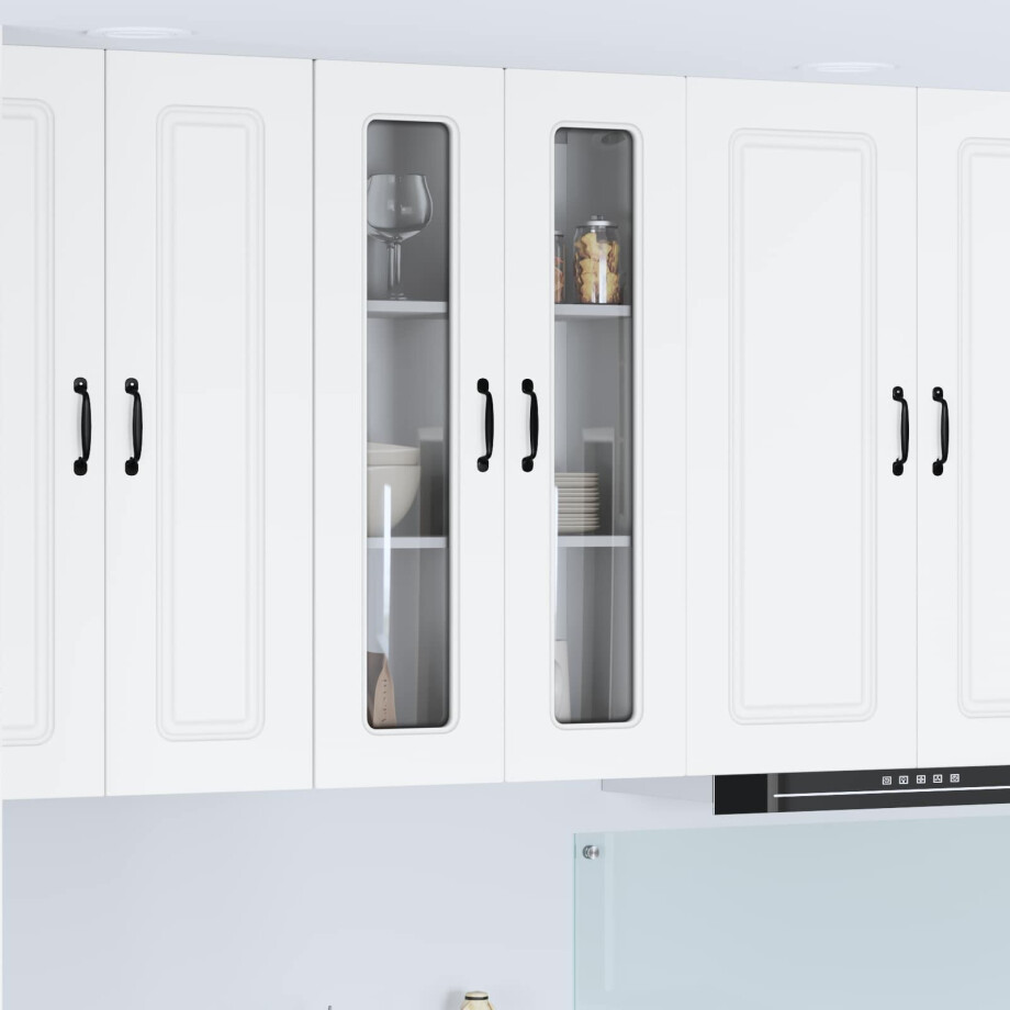 vidaXL Vaatwasserpaneel Kalmar Wit 60 x 31 x 100 cm Bewerkt hout afbeelding 1