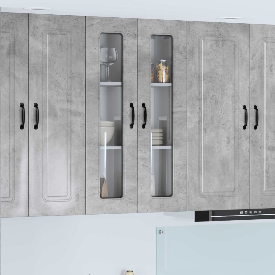 vidaXL Vaatwasserpaneel Kalmar Beton Grijs 60 x 31 x 100 cm afbeelding 1