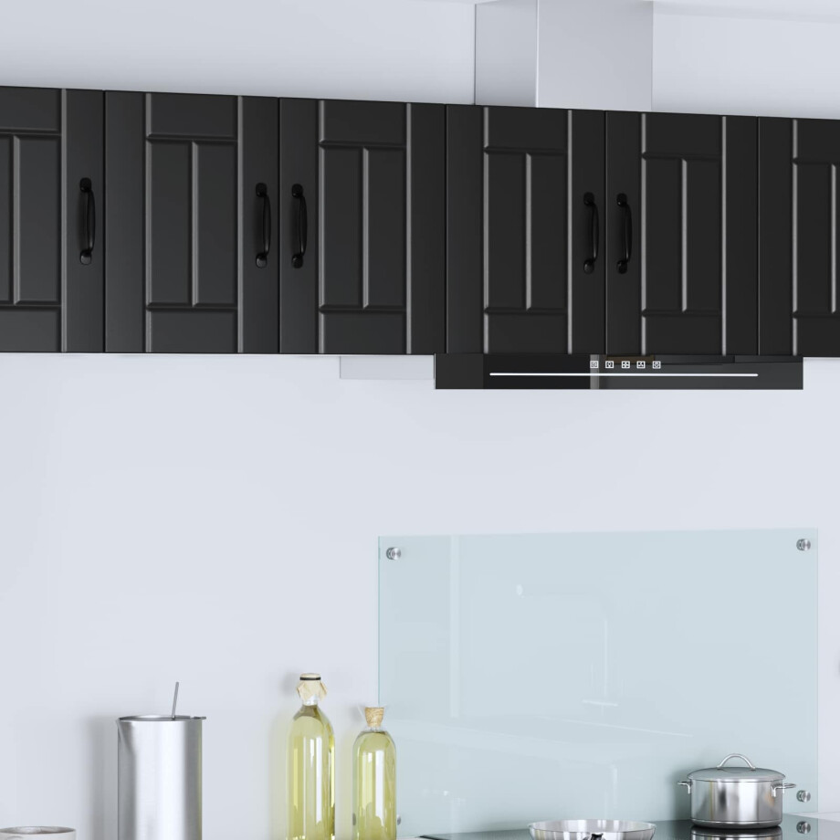 vidaXL Wandkast LUCCA 2 pcs Zwart 30 x 31 x 40 cm Bewerkt hout vidaXL Wandkast LUCCA 2 pcs Zwart 30 x 31 x 40 cm Bewerkt hout afbeelding 1