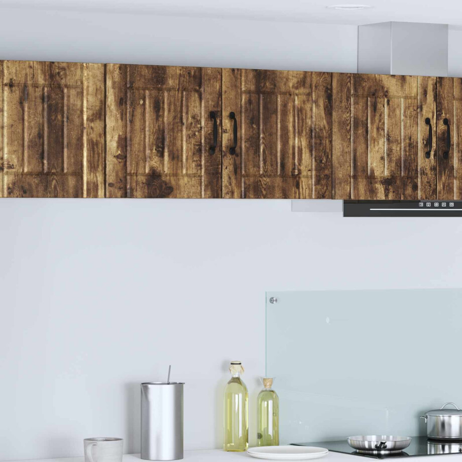 vidaXL Wandkast LUCCA Gerookt eiken 80 x 31 x 40 cm Bewerkt hout vidaXL Wandkast LUCCA Gerookt eiken 80 x 31 x 40 cm Bewerkt hout afbeelding 1