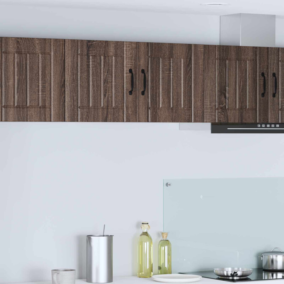 vidaXL Wandkast LUCCA Bruin eiken 80 x 31 x 40 cm Bewerkt hout vidaXL Wandkast LUCCA Bruin eiken 80 x 31 x 40 cm Bewerkt hout afbeelding 1