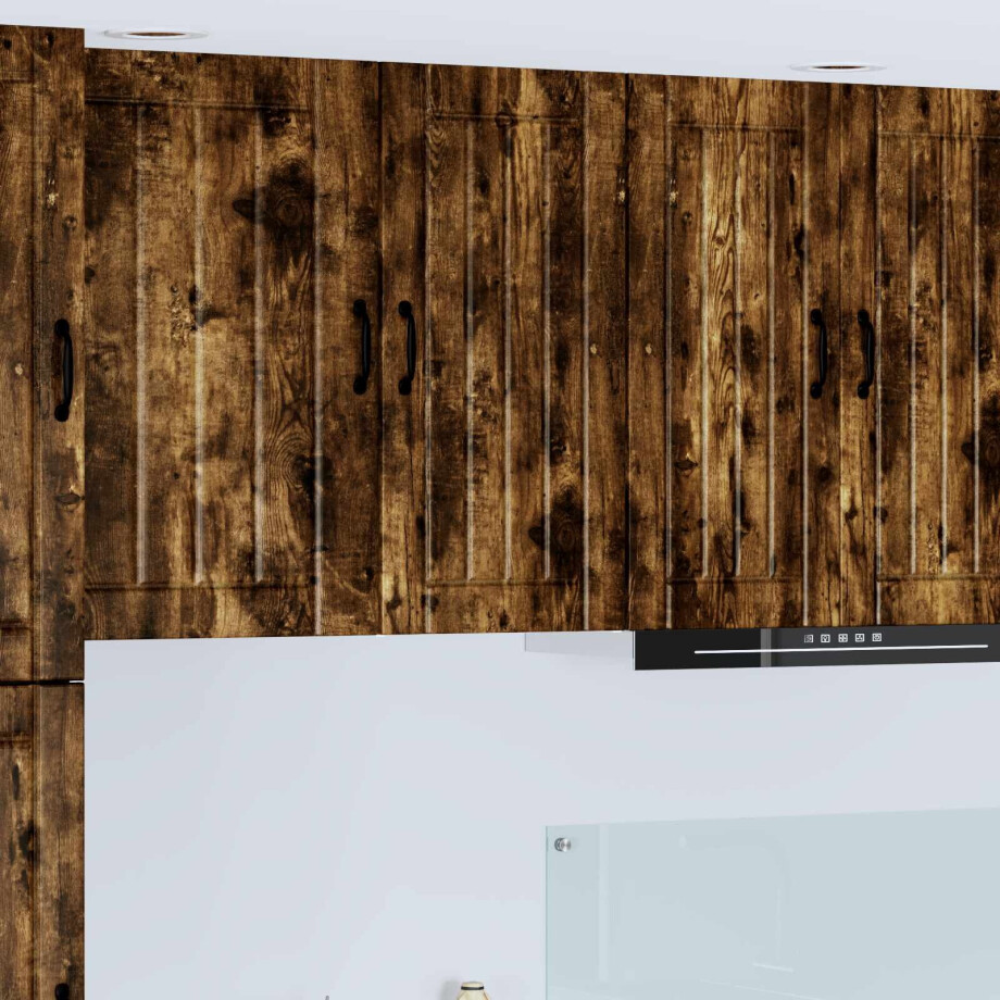 vidaXL Wandkast LUCCA Gerookt eiken 40 x 31 x 80 cm Bewerkt hout vidaXL Wandkast LUCCA Gerookt eiken 40 x 31 x 80 cm Bewerkt hout afbeelding 1