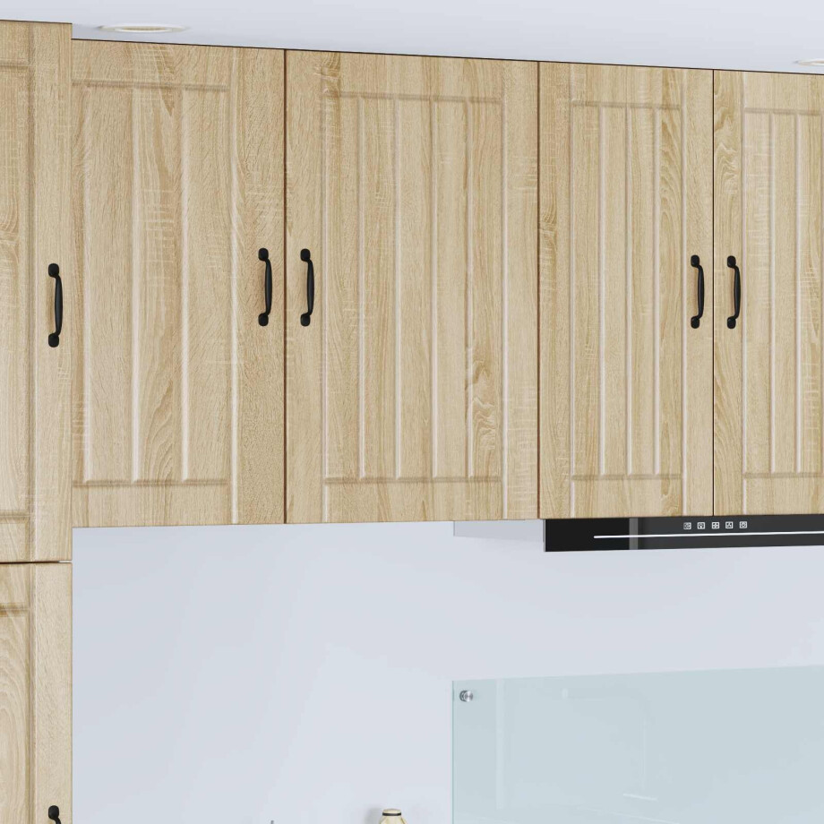 vidaXL Wandkast LUCCA Sonoma Eiken 50 x 31 x 80 cm Bewerkt hout afbeelding 1