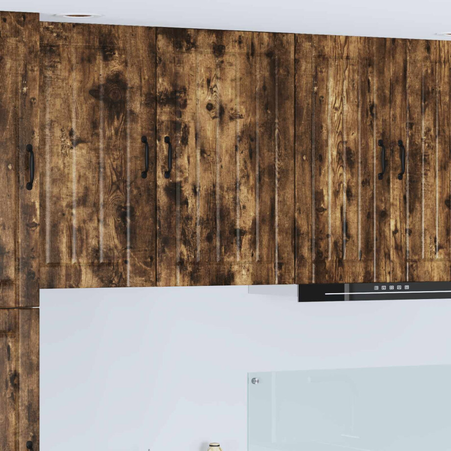 vidaXL Wandkast LUCCA Gerookt eiken 50 x 31 x 80 cm Bewerkt hout vidaXL Wandkast LUCCA Gerookt eiken 50 x 31 x 80 cm Bewerkt hout afbeelding 1