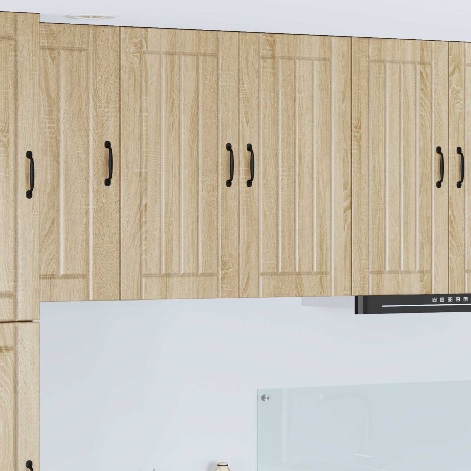 vidaXL Wandkast LUCCA Sonoma Eiken 80 x 31 x 80 cm Bewerkt hout vidaXL Wandkast LUCCA Sonoma Eiken 80 x 31 x 80 cm Bewerkt hout afbeelding 1