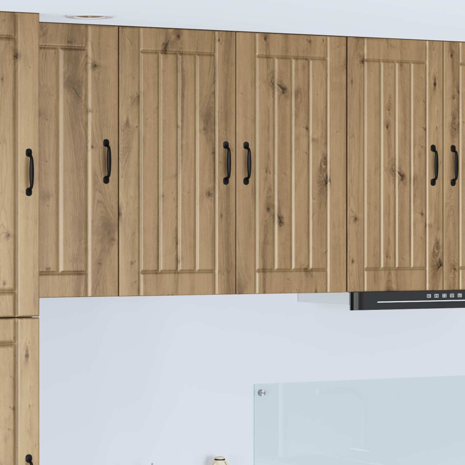 vidaXL Wandkast LUCCA Artisanaal eiken 80 x 31 x 80 cm Bewerkt hout vidaXL Wandkast LUCCA Artisanaal eiken 80 x 31 x 80 cm Bewerkt hout afbeelding 1