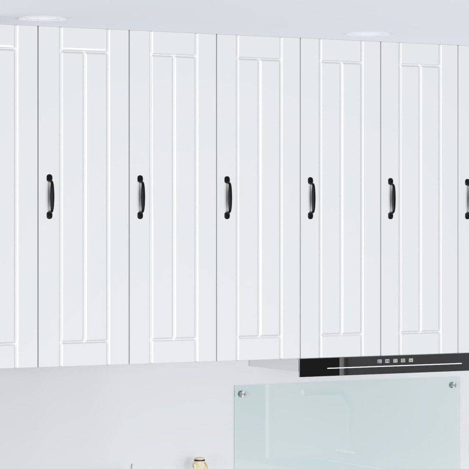 vidaXL Wandkast LUCCA Wit 30 x 31 x 100 cm Bewerkt hout vidaXL Wandkast LUCCA Wit 30 x 31 x 100 cm Bewerkt hout afbeelding 1