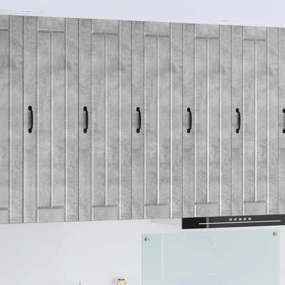 vidaXL Wandkast LUCCA Betongrijs 30 x 31 x 100 cm Bewerkt hout vidaXL Wandkast LUCCA Betongrijs 30 x 31 x 100 cm Bewerkt hout afbeelding 1