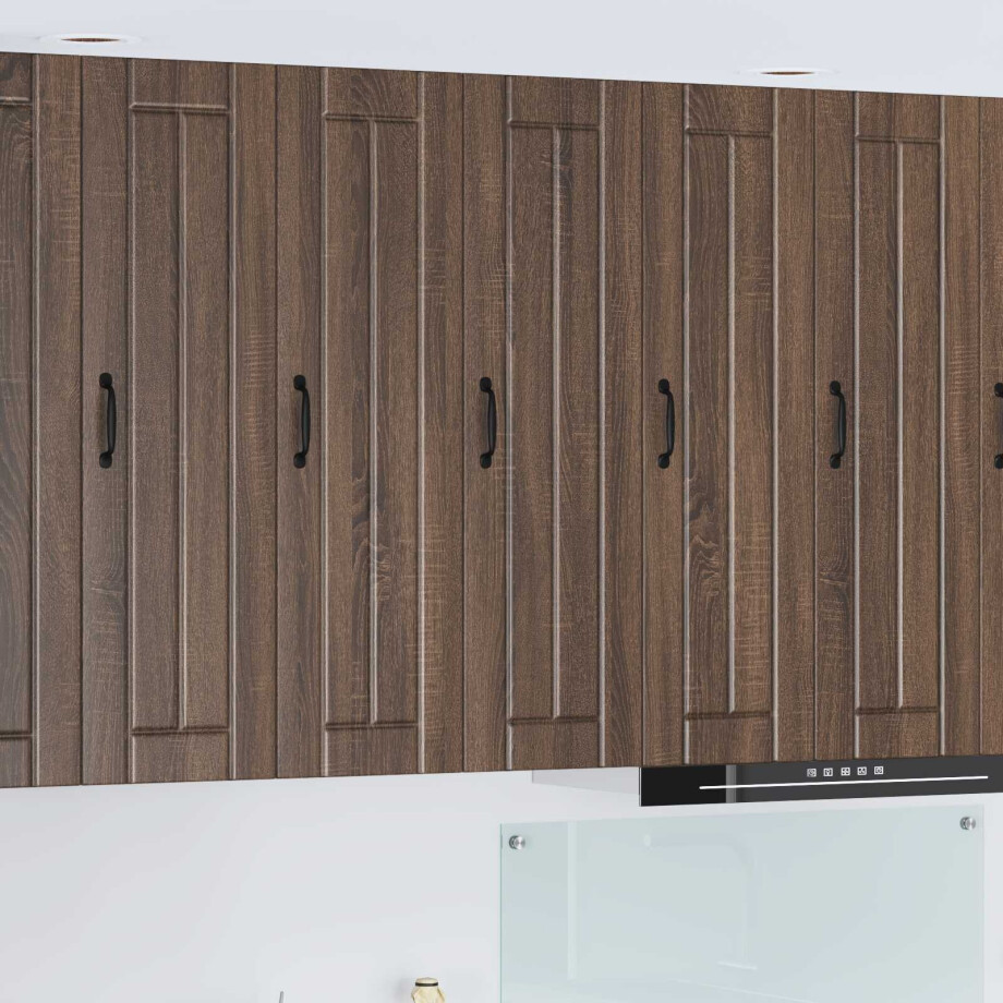 vidaXL Wandkast LUCCA Bruin eiken 30 x 31 x 100 cm Bewerkt hout vidaXL Wandkast LUCCA Bruin eiken 30 x 31 x 100 cm Bewerkt hout afbeelding 1
