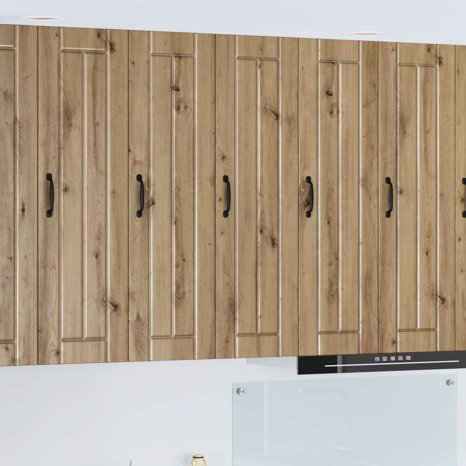 vidaXL Wandkast LUCCA Artisanaal eiken 30 x 31 x 100 cm Bewerkt hout vidaXL Wandkast LUCCA Artisanaal eiken 30 x 31 x 100 cm Bewerkt hout afbeelding 1