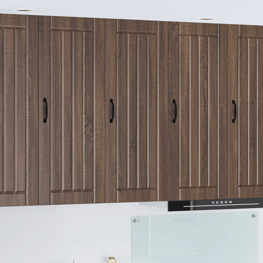 vidaXL Wandkast LUCCA Bruin eiken 40 x 31 x 100 cm Bewerkt hout vidaXL Wandkast LUCCA Bruin eiken 40 x 31 x 100 cm Bewerkt hout afbeelding 1