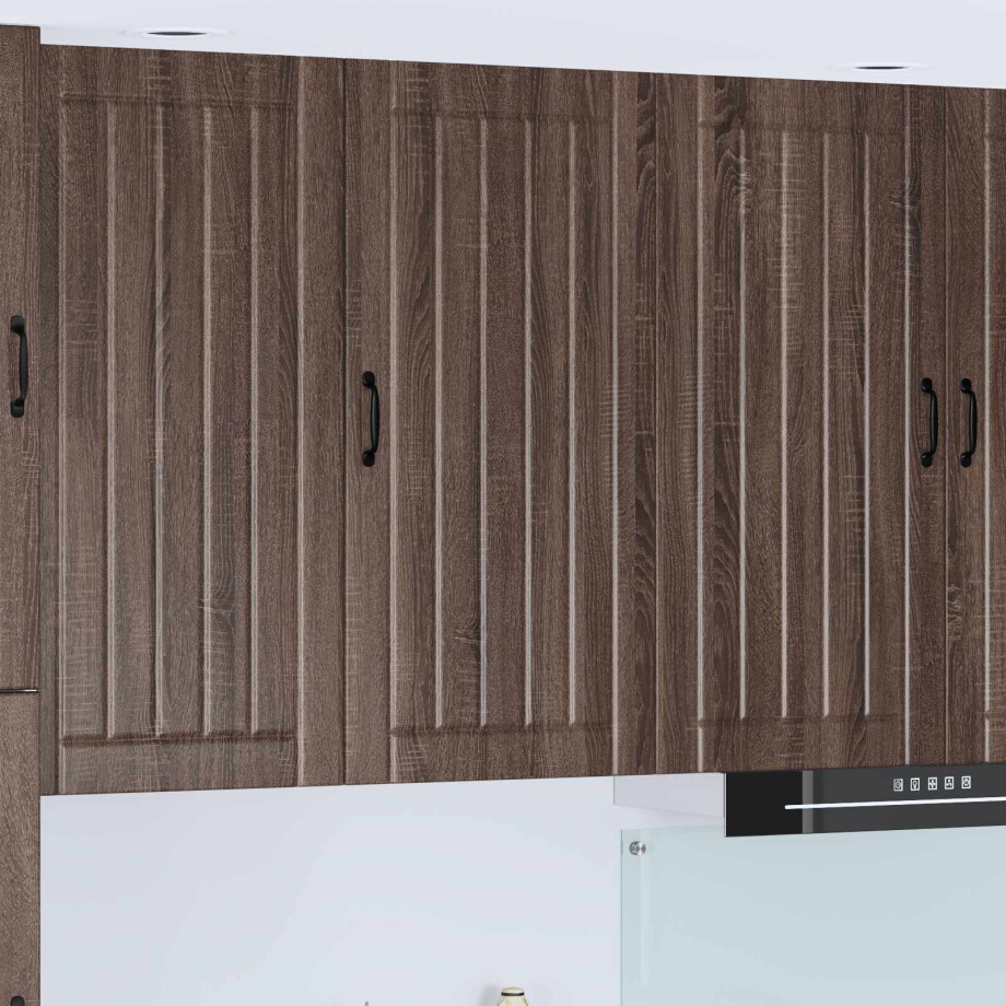 vidaXL Wandkast LUCCA Bruin eiken 50 x 31 x 100 cm Bewerkt hout vidaXL Wandkast LUCCA Bruin eiken 50 x 31 x 100 cm Bewerkt hout afbeelding 1