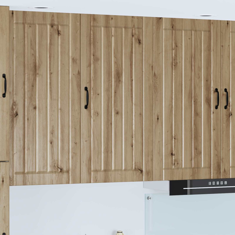 vidaXL Wandkast LUCCA Artisanaal eiken 50 x 31 x 100 cm Bewerkt hout vidaXL Wandkast LUCCA Artisanaal eiken 50 x 31 x 100 cm Bewerkt hout afbeelding 1