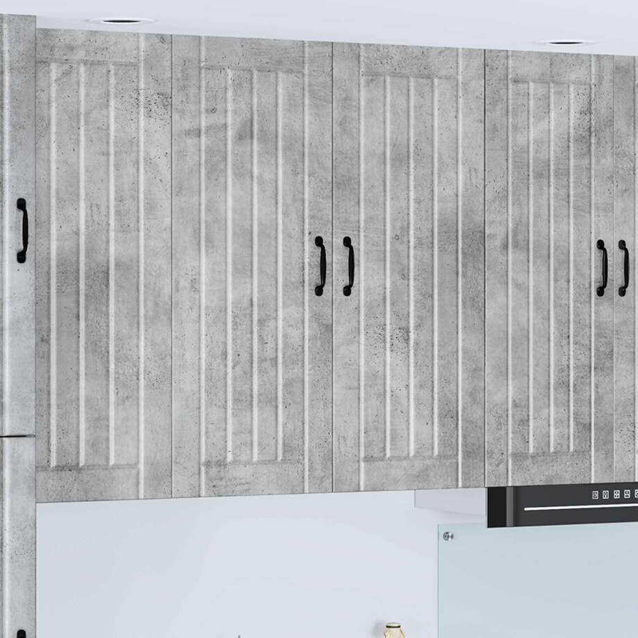 vidaXL Wandkast LUCCA Betongrijs 80 x 31 x 100 cm Bewerkt hout vidaXL Wandkast LUCCA Betongrijs 80 x 31 x 100 cm Bewerkt hout afbeelding 1
